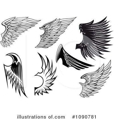 Royalty-Free (RF) Wings Clipart Illustration by Vector Tradition SM - Stock Sample #1090781