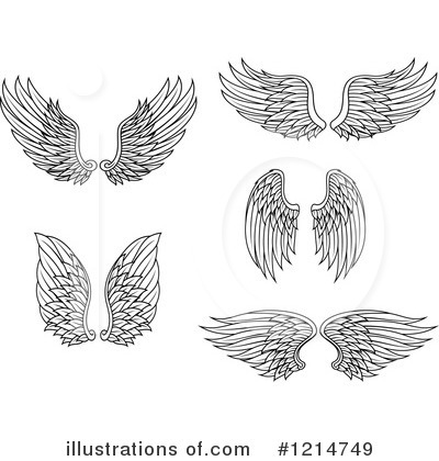 Royalty-Free (RF) Wings Clipart Illustration by Vector Tradition SM - Stock Sample #1214749
