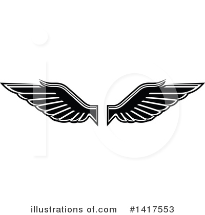 Royalty-Free (RF) Wings Clipart Illustration by Vector Tradition SM - Stock Sample #1417553