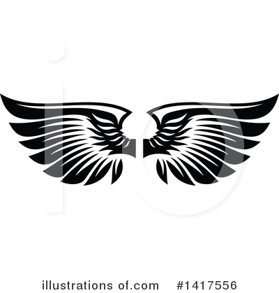 Royalty-Free (RF) Wings Clipart Illustration by Vector Tradition SM - Stock Sample #1417556