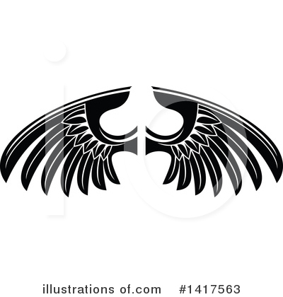 Royalty-Free (RF) Wings Clipart Illustration by Vector Tradition SM - Stock Sample #1417563