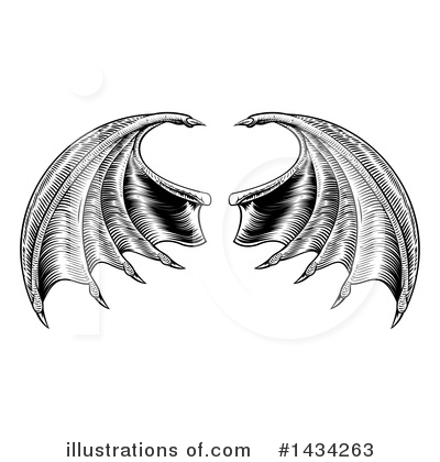 Flying Bat Clipart #1434263 by AtStockIllustration