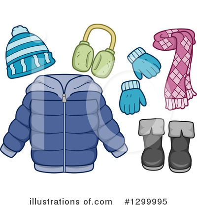 Royalty-Free (RF) Winter Clothes Clipart Illustration by BNP Design Studio - Stock Sample #1299995