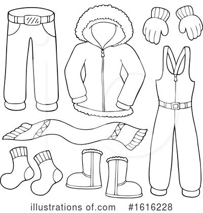 Royalty-Free (RF) Winter Clothes Clipart Illustration by visekart - Stock Sample #1616228