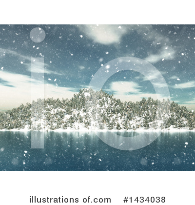 Royalty-Free (RF) Winter Landscape Clipart Illustration by KJ Pargeter - Stock Sample #1434038