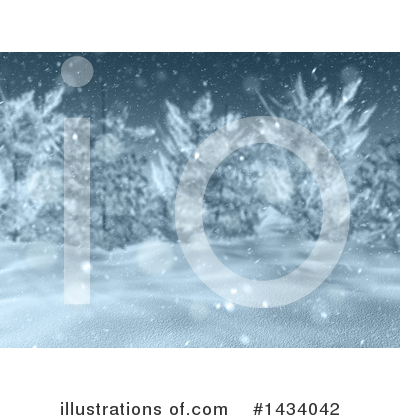 Royalty-Free (RF) Winter Landscape Clipart Illustration by KJ Pargeter - Stock Sample #1434042