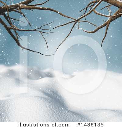 Royalty-Free (RF) Winter Landscape Clipart Illustration by KJ Pargeter - Stock Sample #1436135