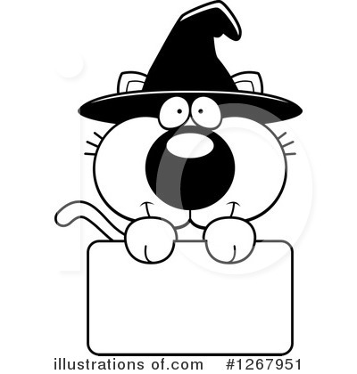 Royalty-Free (RF) Witch Cat Clipart Illustration by Cory Thoman - Stock Sample #1267951