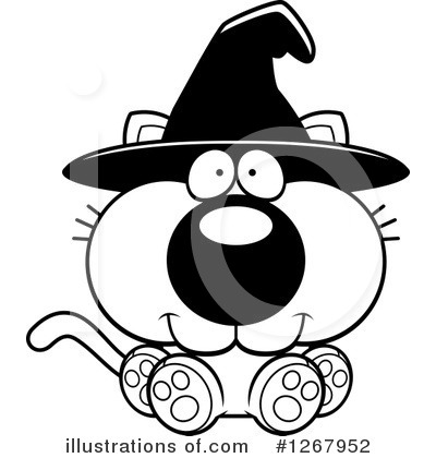Royalty-Free (RF) Witch Cat Clipart Illustration by Cory Thoman - Stock Sample #1267952