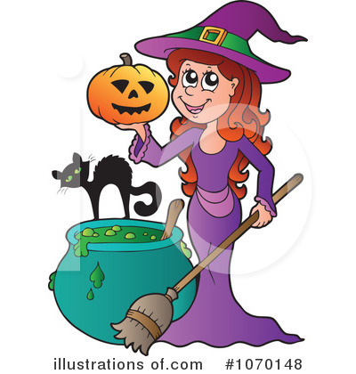 Royalty-Free (RF) Witch Clipart Illustration by visekart - Stock Sample #1070148