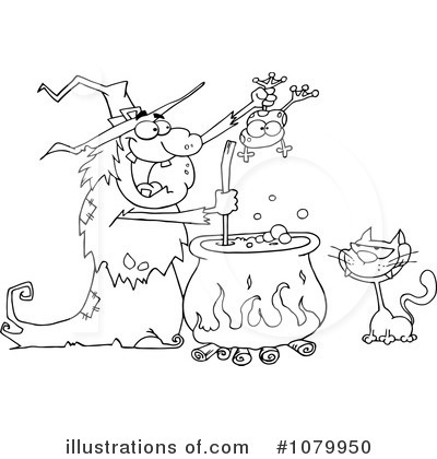 Royalty-Free (RF) Witch Clipart Illustration by Hit Toon - Stock Sample #1079950