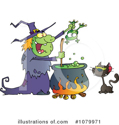 Royalty-Free (RF) Witch Clipart Illustration by Hit Toon - Stock Sample #1079971