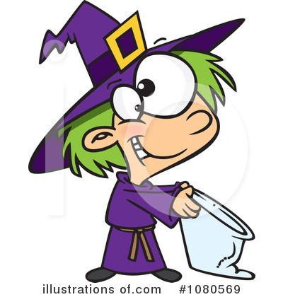 Royalty-Free (RF) Witch Clipart Illustration by toonaday - Stock Sample #1080569