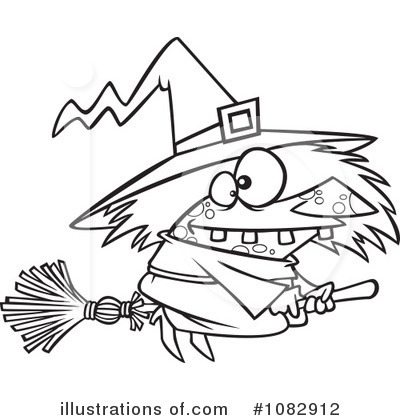 Royalty-Free (RF) Witch Clipart Illustration by toonaday - Stock Sample #1082912