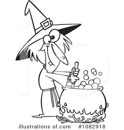 Royalty-Free (RF) Witch Clipart Illustration by toonaday - Stock Sample #1082918