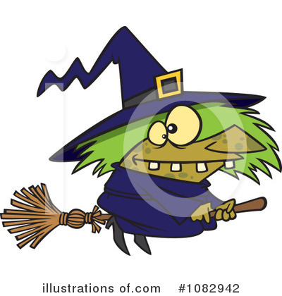 Royalty-Free (RF) Witch Clipart Illustration by toonaday - Stock Sample #1082942