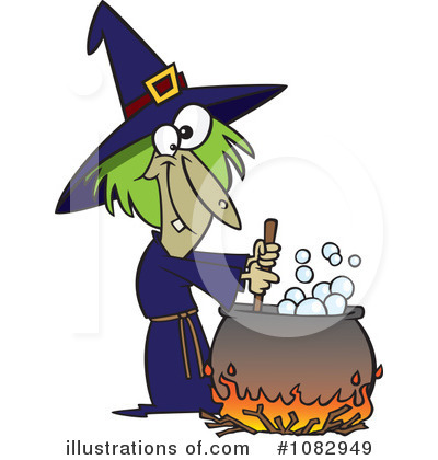 Royalty-Free (RF) Witch Clipart Illustration by toonaday - Stock Sample #1082949