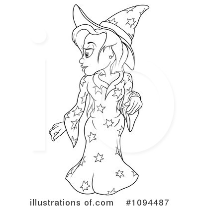 Royalty-Free (RF) Witch Clipart Illustration by dero - Stock Sample #1094487
