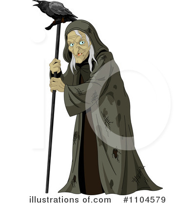 Royalty-Free (RF) Witch Clipart Illustration by Pushkin - Stock Sample #1104579