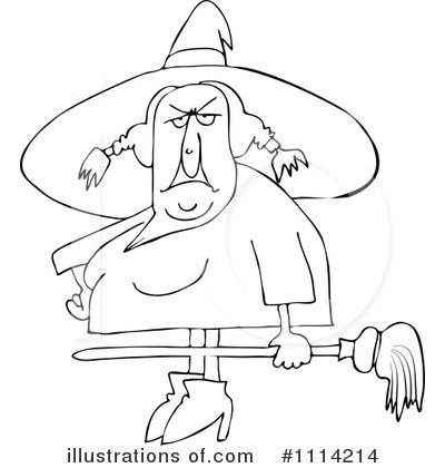 Royalty-Free (RF) Witch Clipart Illustration by djart - Stock Sample #1114214