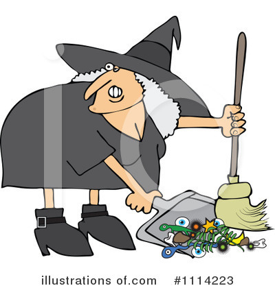 Royalty-Free (RF) Witch Clipart Illustration by djart - Stock Sample #1114223