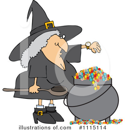 Royalty-Free (RF) Witch Clipart Illustration by djart - Stock Sample #1115114