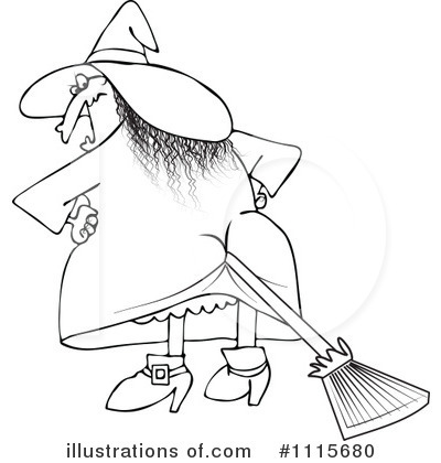 Royalty-Free (RF) Witch Clipart Illustration by djart - Stock Sample #1115680