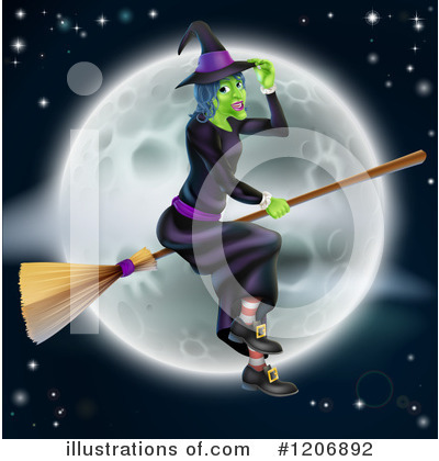 Royalty-Free (RF) Witch Clipart Illustration by AtStockIllustration - Stock Sample #1206892