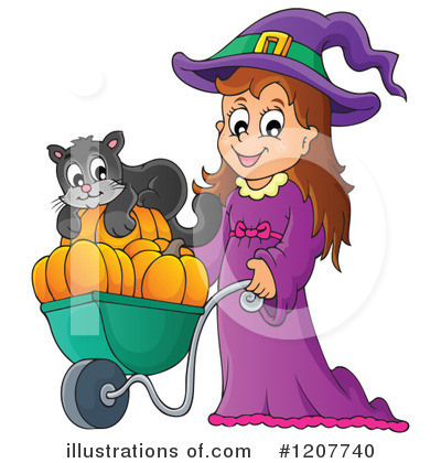 Royalty-Free (RF) Witch Clipart Illustration by visekart - Stock Sample #1207740