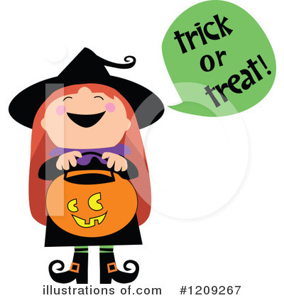 Royalty-Free (RF) Witch Clipart Illustration by peachidesigns - Stock Sample #1209267