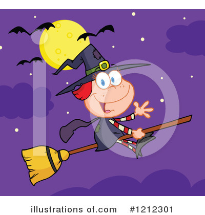 Royalty-Free (RF) Witch Clipart Illustration by Hit Toon - Stock Sample #1212301