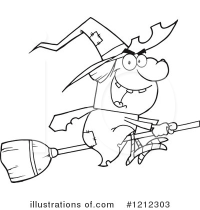 Royalty-Free (RF) Witch Clipart Illustration by Hit Toon - Stock Sample #1212303