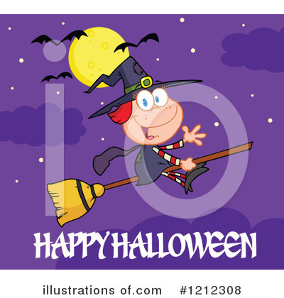 Royalty-Free (RF) Witch Clipart Illustration by Hit Toon - Stock Sample #1212308