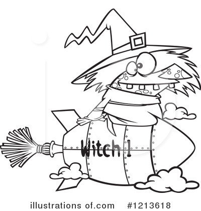 Royalty-Free (RF) Witch Clipart Illustration by toonaday - Stock Sample #1213618