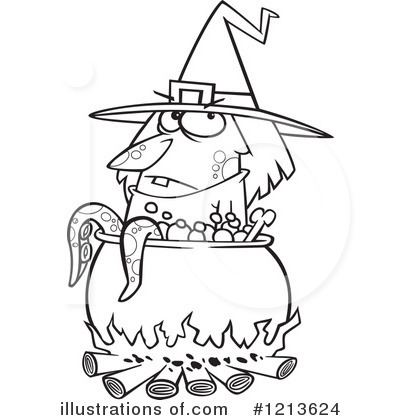 Royalty-Free (RF) Witch Clipart Illustration by toonaday - Stock Sample #1213624