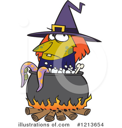 Royalty-Free (RF) Witch Clipart Illustration by toonaday - Stock Sample #1213654