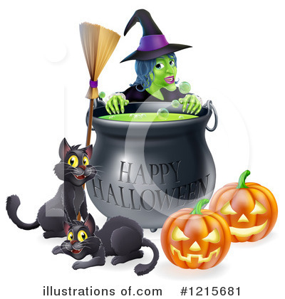 Royalty-Free (RF) Witch Clipart Illustration by AtStockIllustration - Stock Sample #1215681