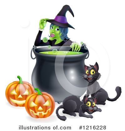 Royalty-Free (RF) Witch Clipart Illustration by AtStockIllustration - Stock Sample #1216228