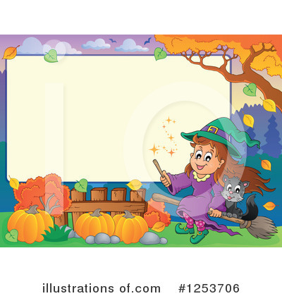Royalty-Free (RF) Witch Clipart Illustration by visekart - Stock Sample #1253706