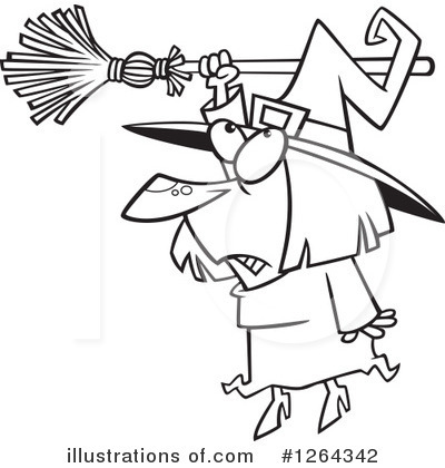 Royalty-Free (RF) Witch Clipart Illustration by toonaday - Stock Sample #1264342