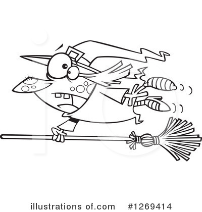 Royalty-Free (RF) Witch Clipart Illustration by toonaday - Stock Sample #1269414