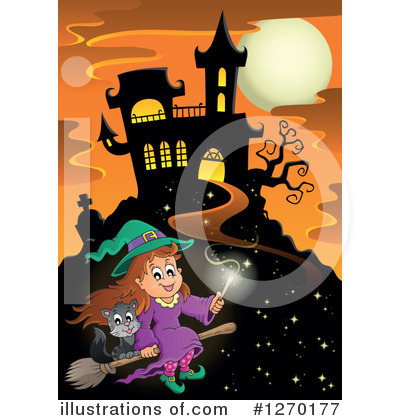 Royalty-Free (RF) Witch Clipart Illustration by visekart - Stock Sample #1270177