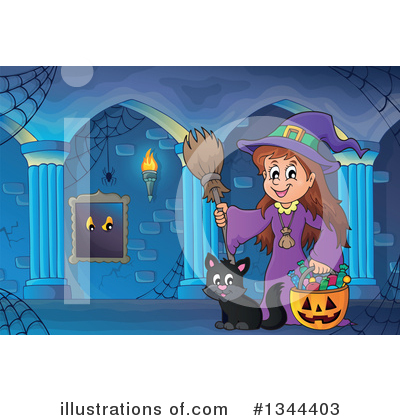 Royalty-Free (RF) Witch Clipart Illustration by visekart - Stock Sample #1344403