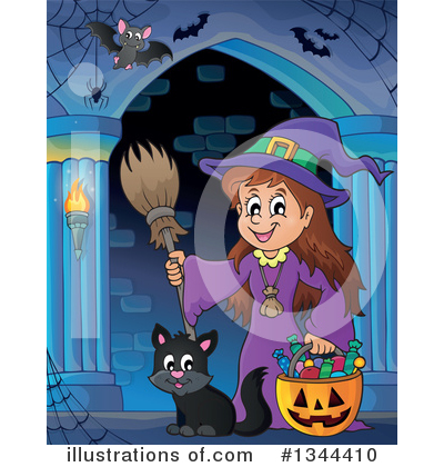 Royalty-Free (RF) Witch Clipart Illustration by visekart - Stock Sample #1344410