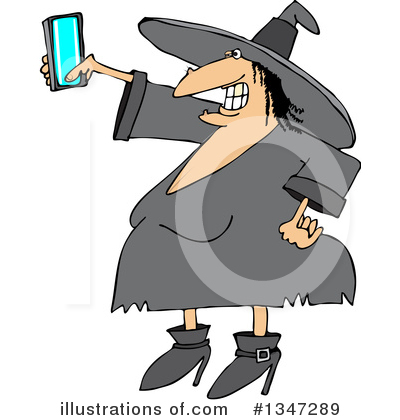Royalty-Free (RF) Witch Clipart Illustration by djart - Stock Sample #1347289