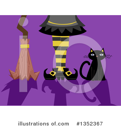Witch Cat Clipart #1352367 by BNP Design Studio