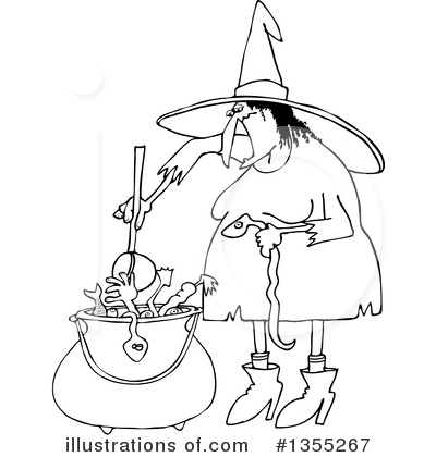 Royalty-Free (RF) Witch Clipart Illustration by djart - Stock Sample #1355267