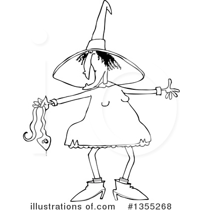 Royalty-Free (RF) Witch Clipart Illustration by djart - Stock Sample #1355268