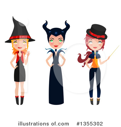 Royalty-Free (RF) Witch Clipart Illustration by Melisende Vector - Stock Sample #1355302