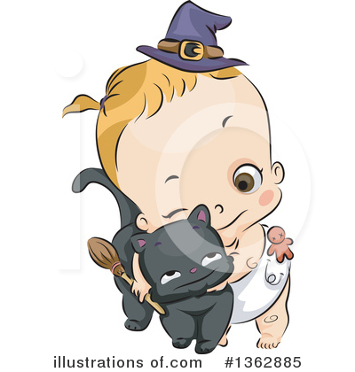 Witch Cat Clipart #1362885 by BNP Design Studio
